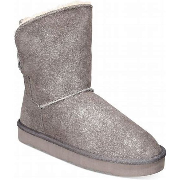 STYLE CO TEENYY COLD-WEATHER BOOTIES PEWTER SHIMMER 8M - Picture 1 of 1